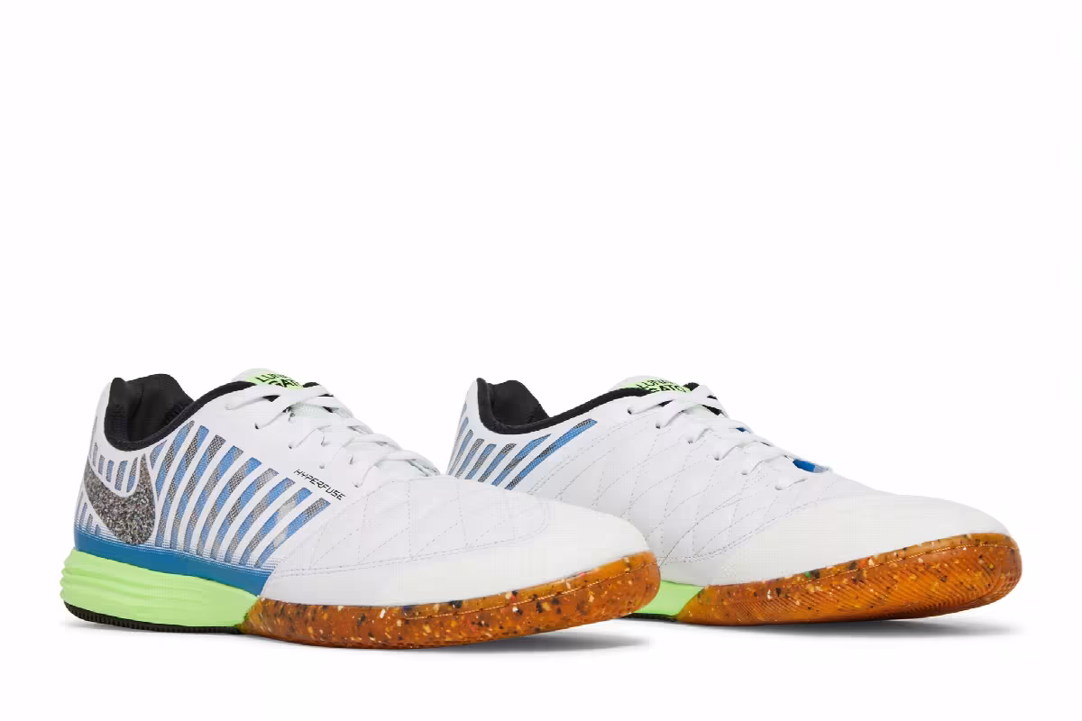 Nike Lunar Gato 2 IC Black Light Photo Blue Lime Glow, view 9