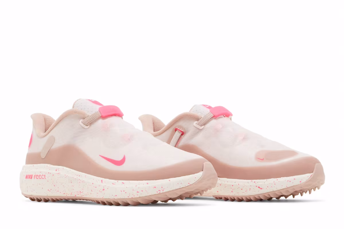 Nike Women's React Ace Tour Light Soft Pink Speckled, view 9