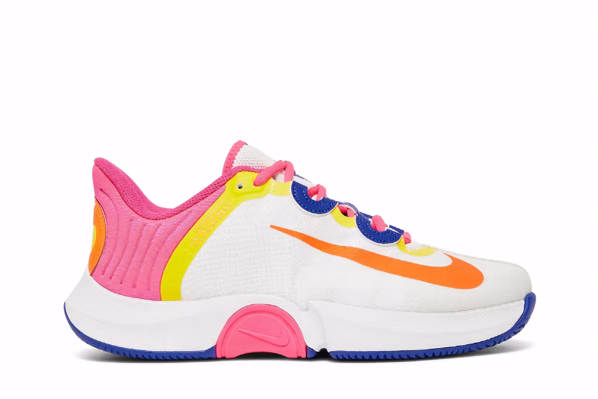 Naomi Osaka x Women's NikeCourt Air Zoom GP Turbo White Hyper Pink, view 2
