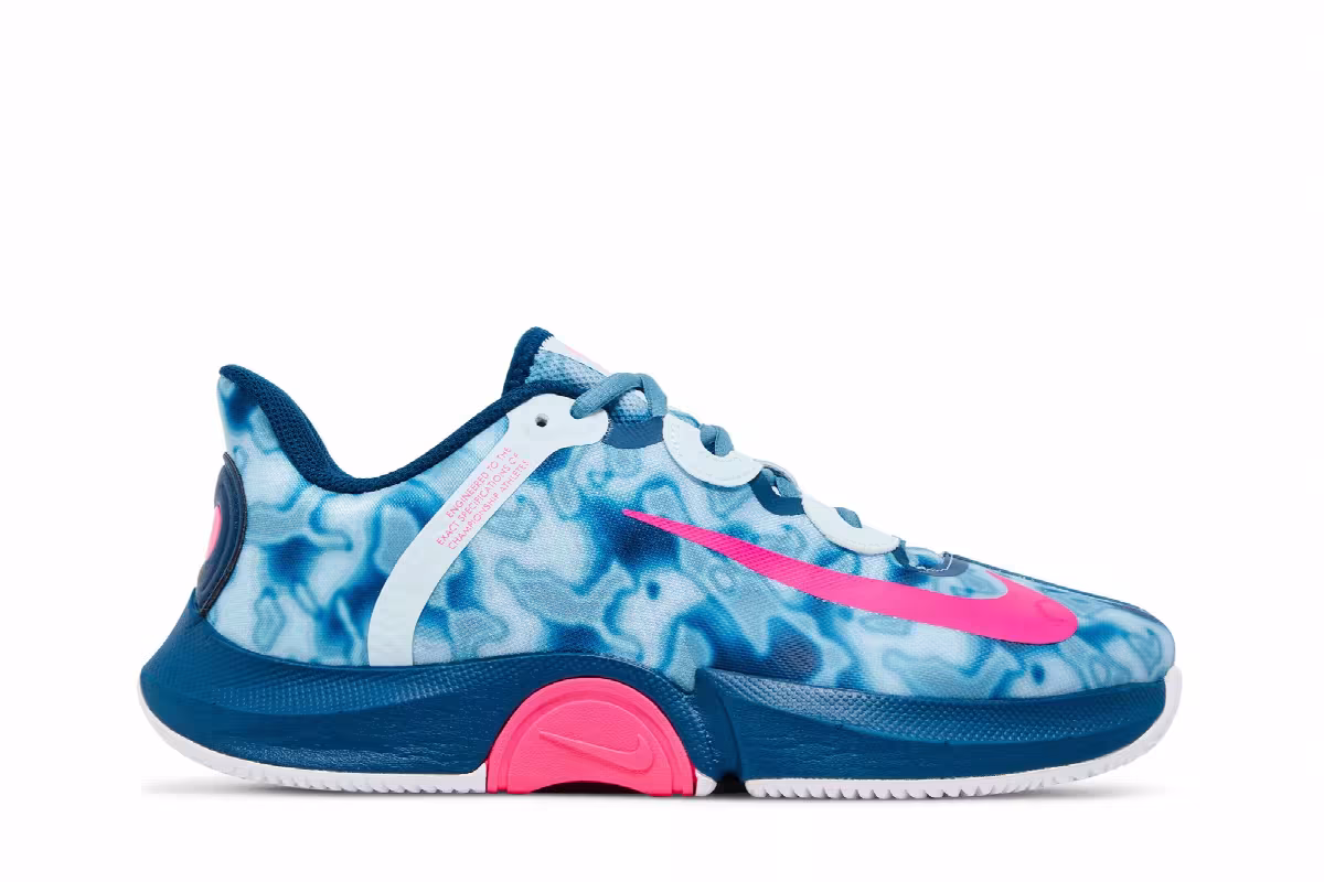 Naomi Osaka x Women's NikeCourt Air Zoom GP Turbo Glacier Blue Marble, view 2