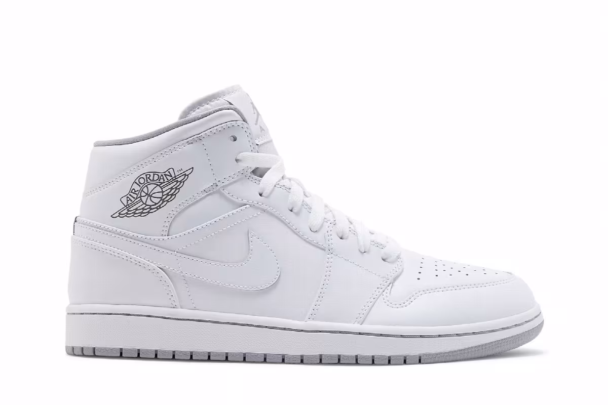 Air Jordan 1 Mid White Wolf Grey, view 2