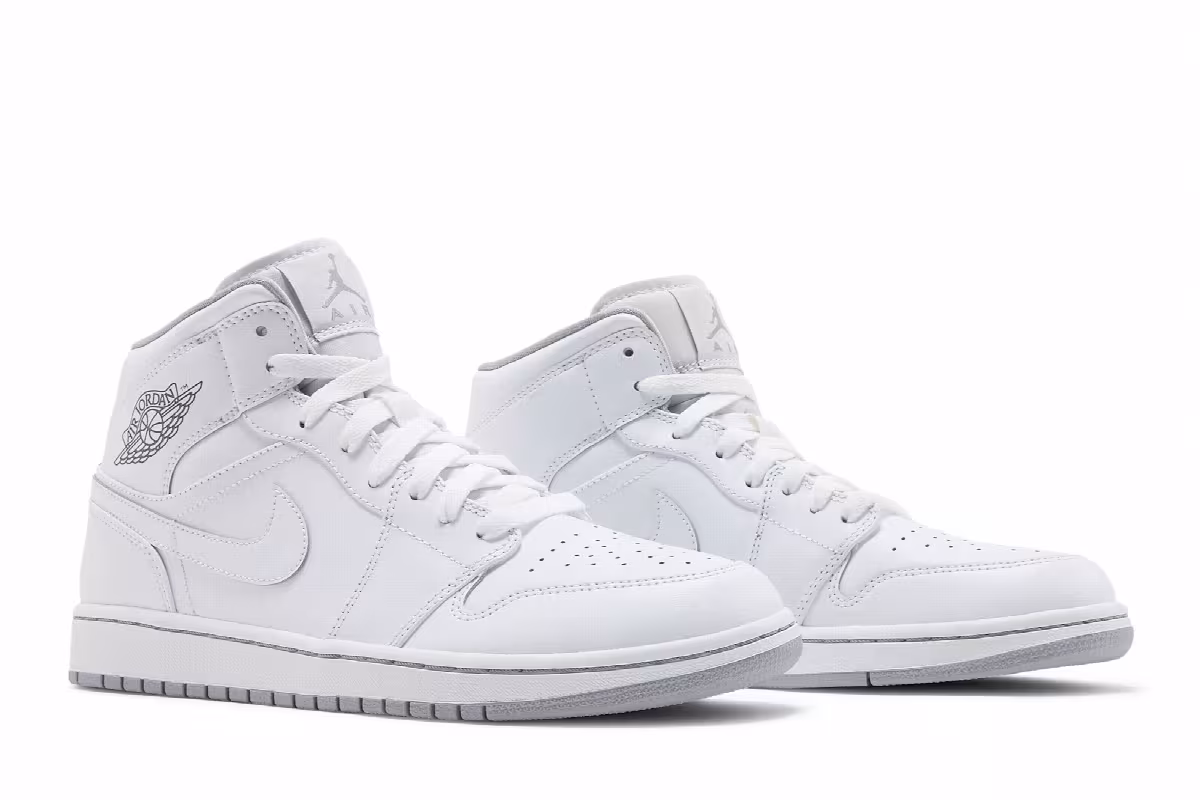 Air Jordan 1 Mid White Wolf Grey, view 9