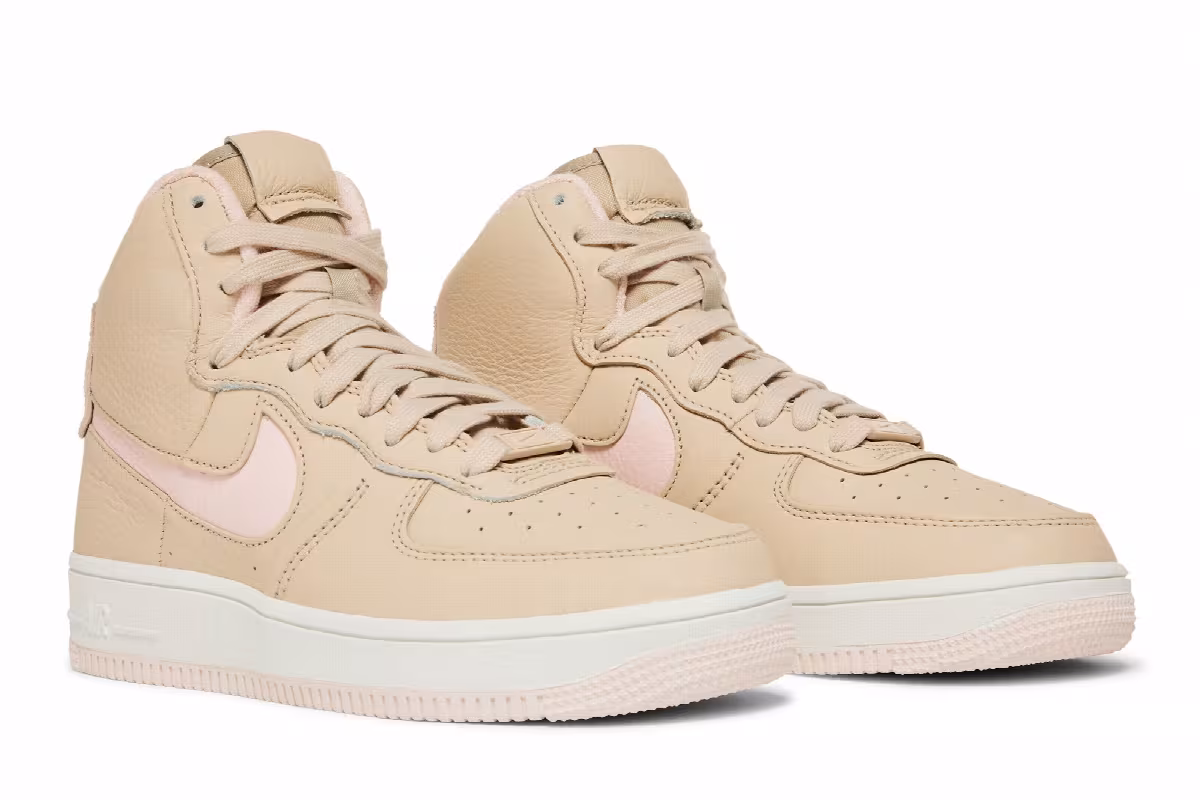 Nike Women's Air Force 1 High Sculpt Sanddrift, view 9