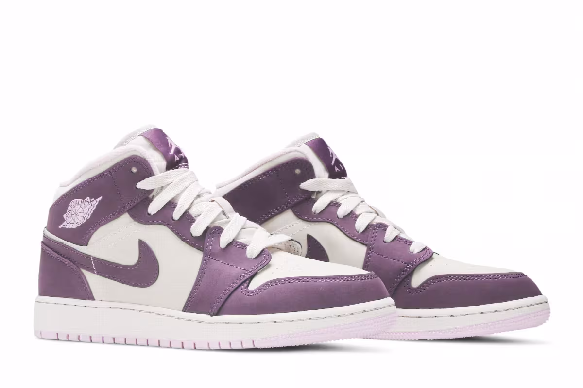 Air Jordan 1 Mid GS Pro Purple, view 9
