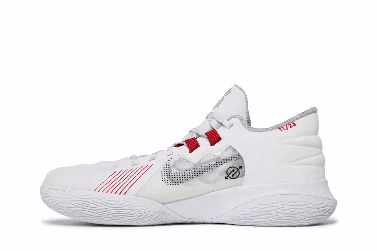 Nike Kyrie Flytrap 5 EP White University Red, view 4