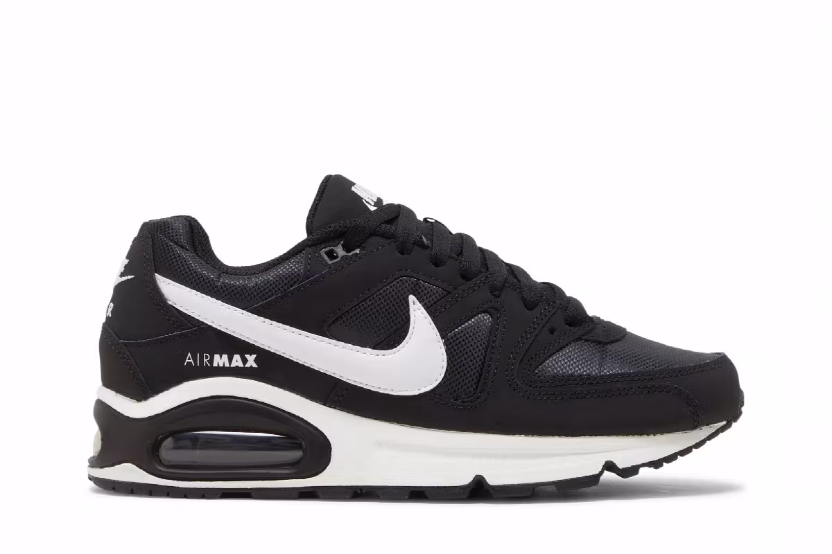 Nike Women's Air Max Command Black White, view 2