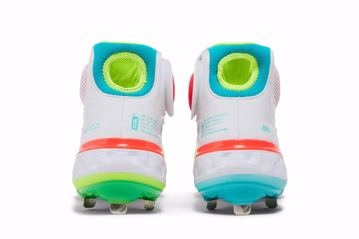 Nike Alpha Huarache Elite 3 Mid White Turbo Green, view 7