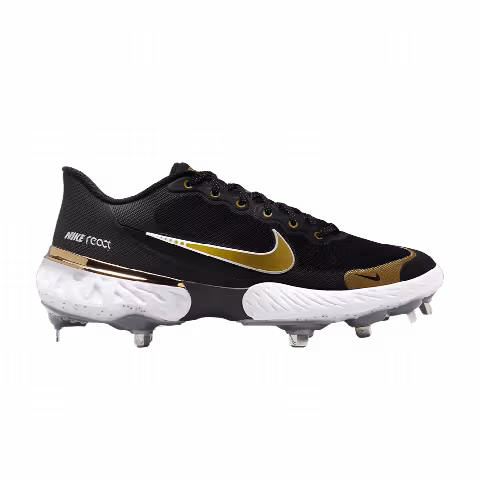 Nike Alpha Huarache Elite 3 Low 'Black Metallic Gold'