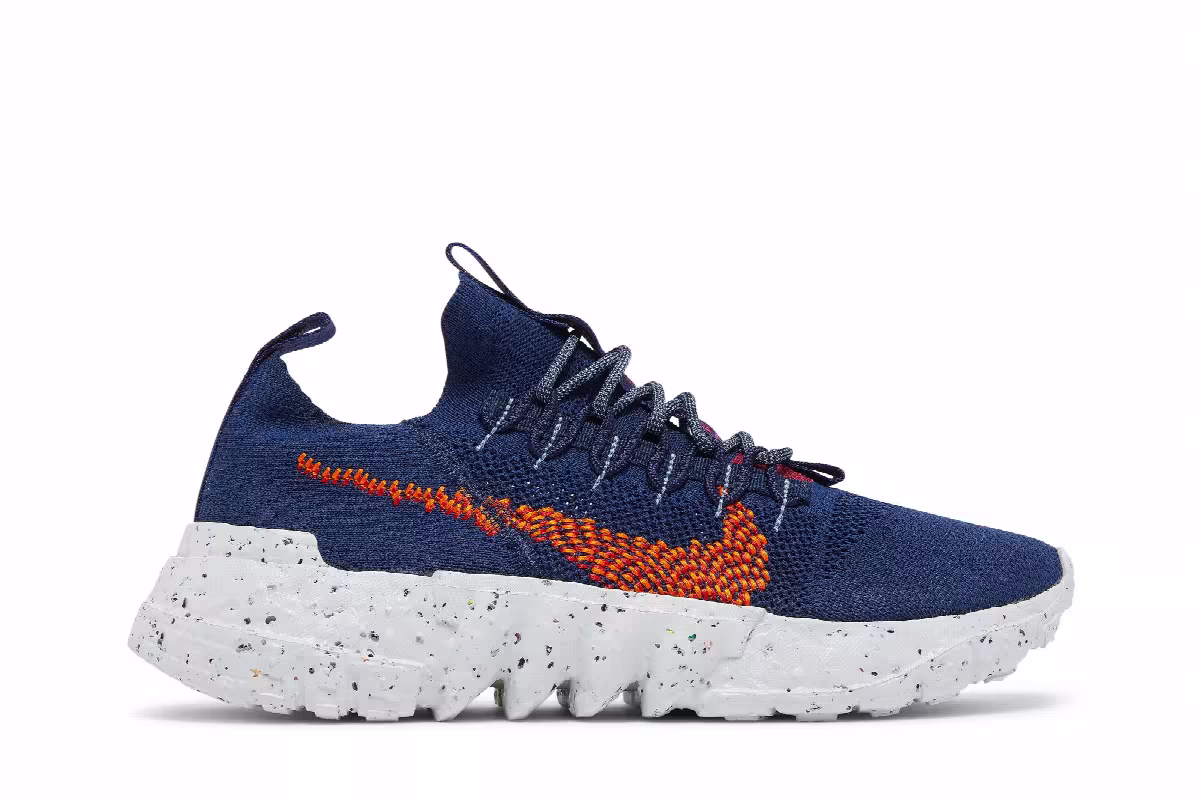 Nike Space Hippie 01 Midnight Navy Magma Orange, view 2