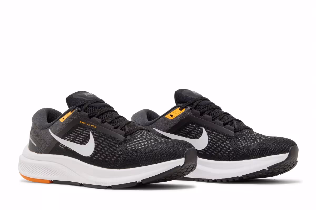 Nike Air Zoom Structure 24 Black Kumquat Pure Platinum, view 9
