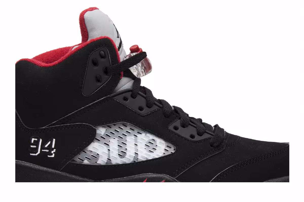 Supreme x Air Jordan 5 Black, view 3