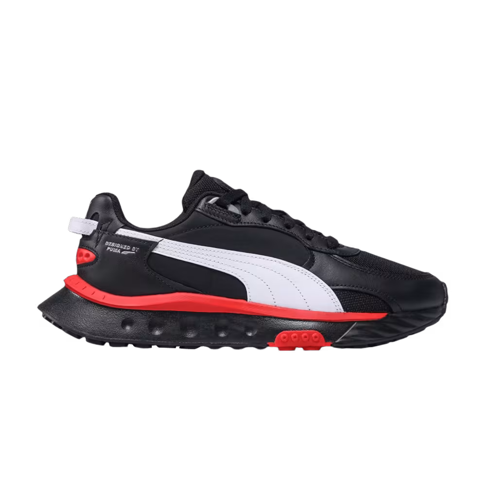 Puma Wild Rider Route Black Poppy Red
