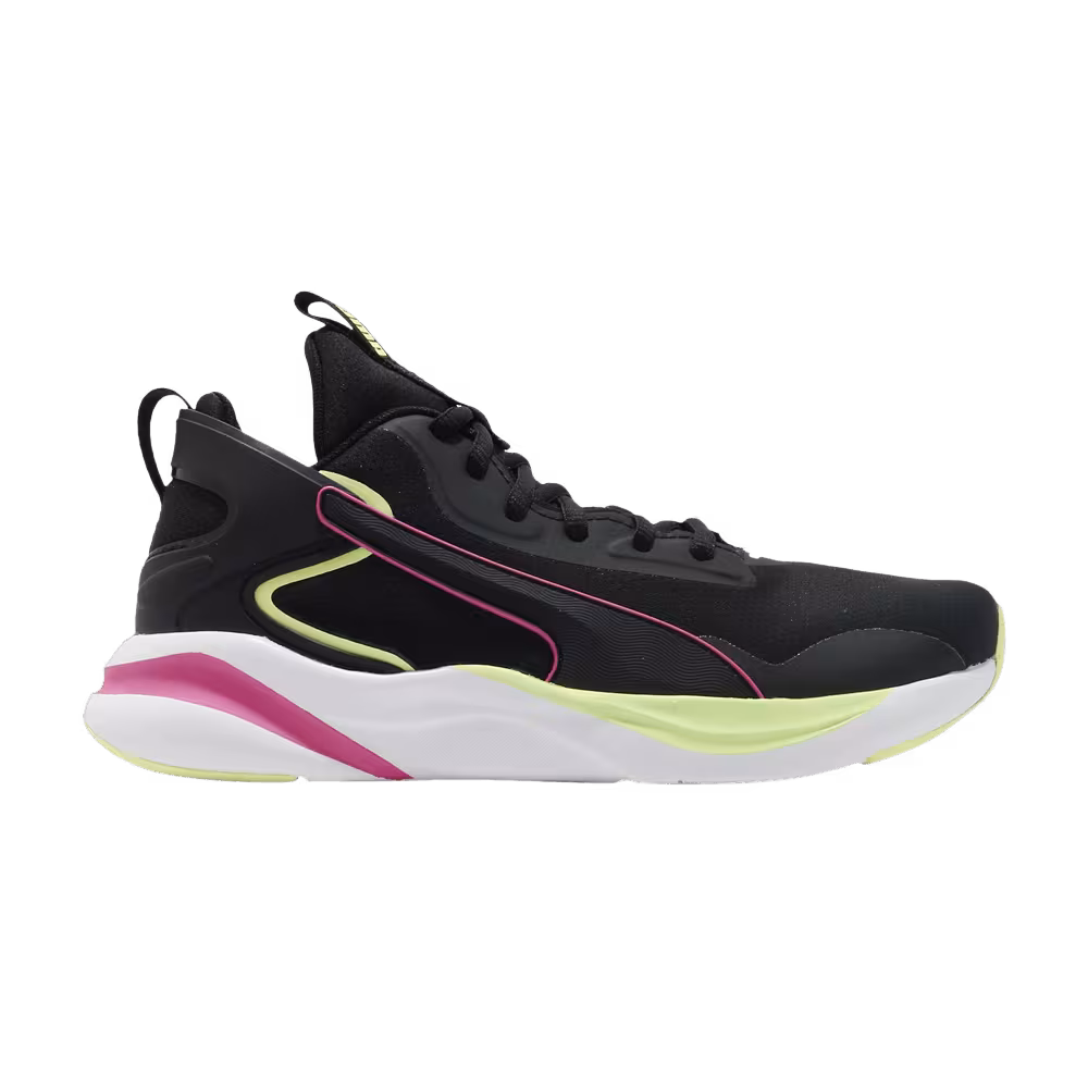 Puma Women's Softride Rift Tech Black Fizzy Yellow