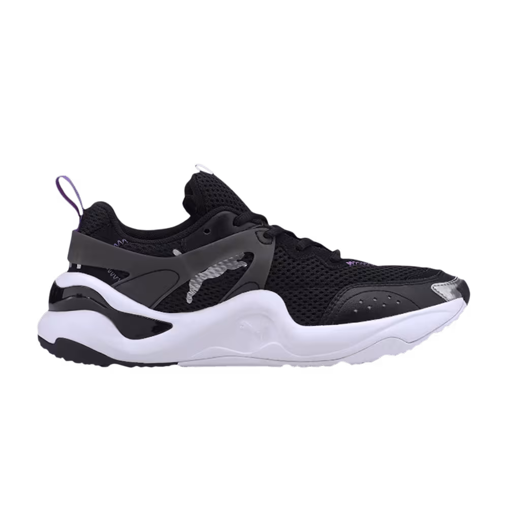 Puma Women's Rise Contrast Black Sunny Lime