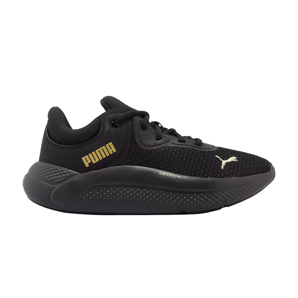 Puma Women's Softride Pro Metallic - Black Team Gold