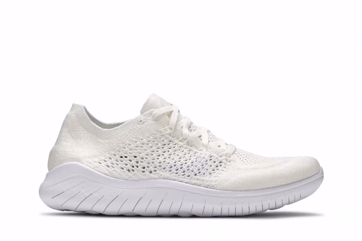Nike Free RN Flyknit 2018 Triple White, view 2