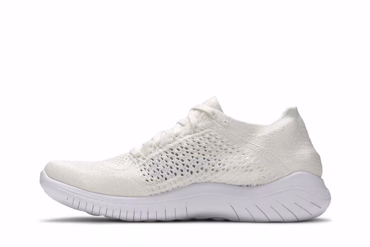 Nike Free RN Flyknit 2018 Triple White, view 4