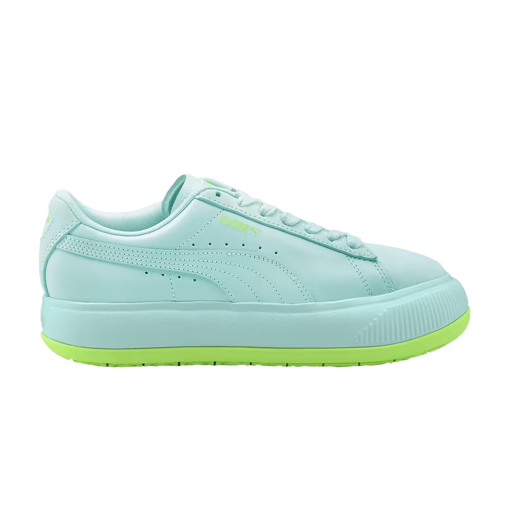 Puma Women's Suede Mayu Mono Eggshell Blue Green Glare