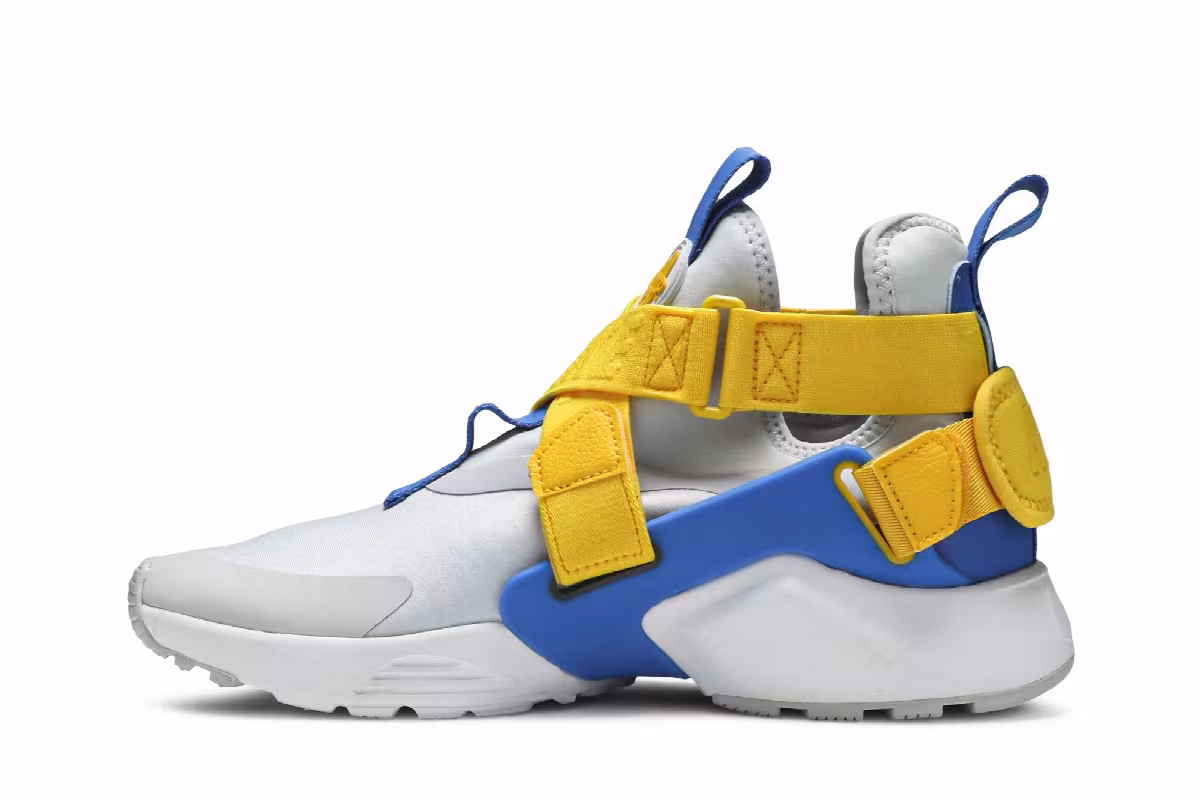 Nike Air Huarache City Low GS Platinum Blue Amarillo, view 4