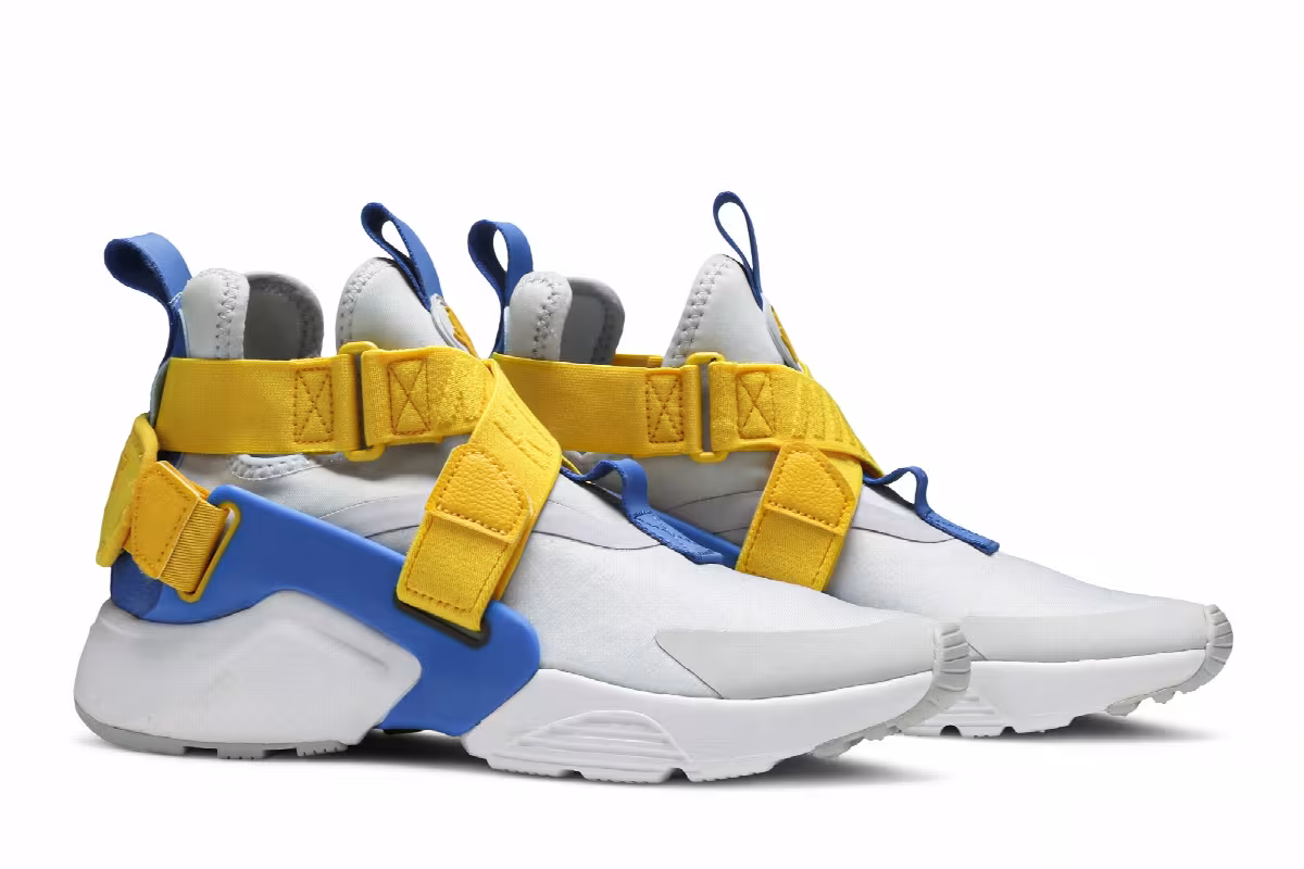 Nike Air Huarache City Low GS Platinum Blue Amarillo, view 9
