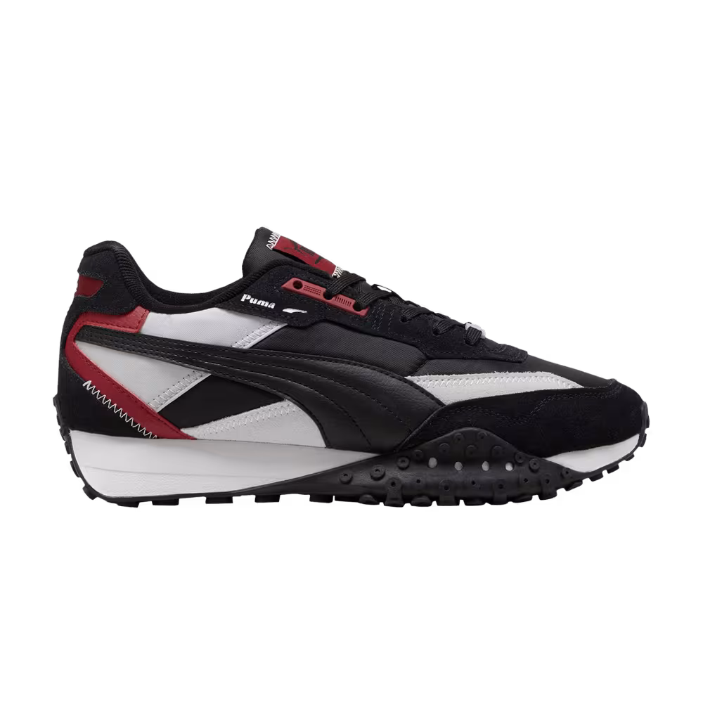 Puma Blacktop Rider Black Cool Light Grey Burgundy