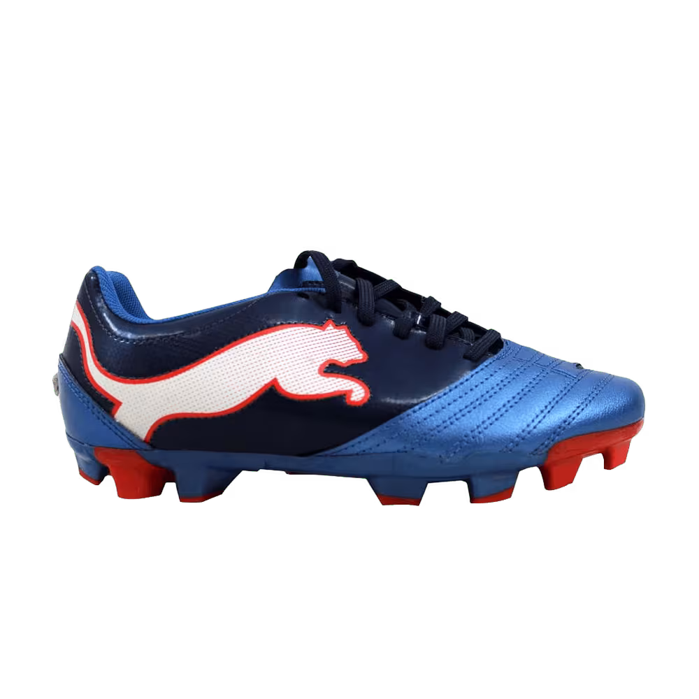 Puma Powercat 3.12 FG Jr Blue Black Orange