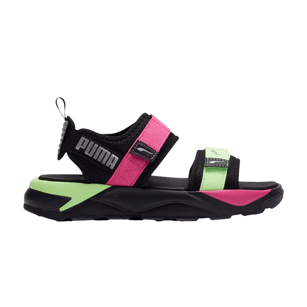 Puma Women's RS-Sandal Glow in the Dark - Black Pink Lime