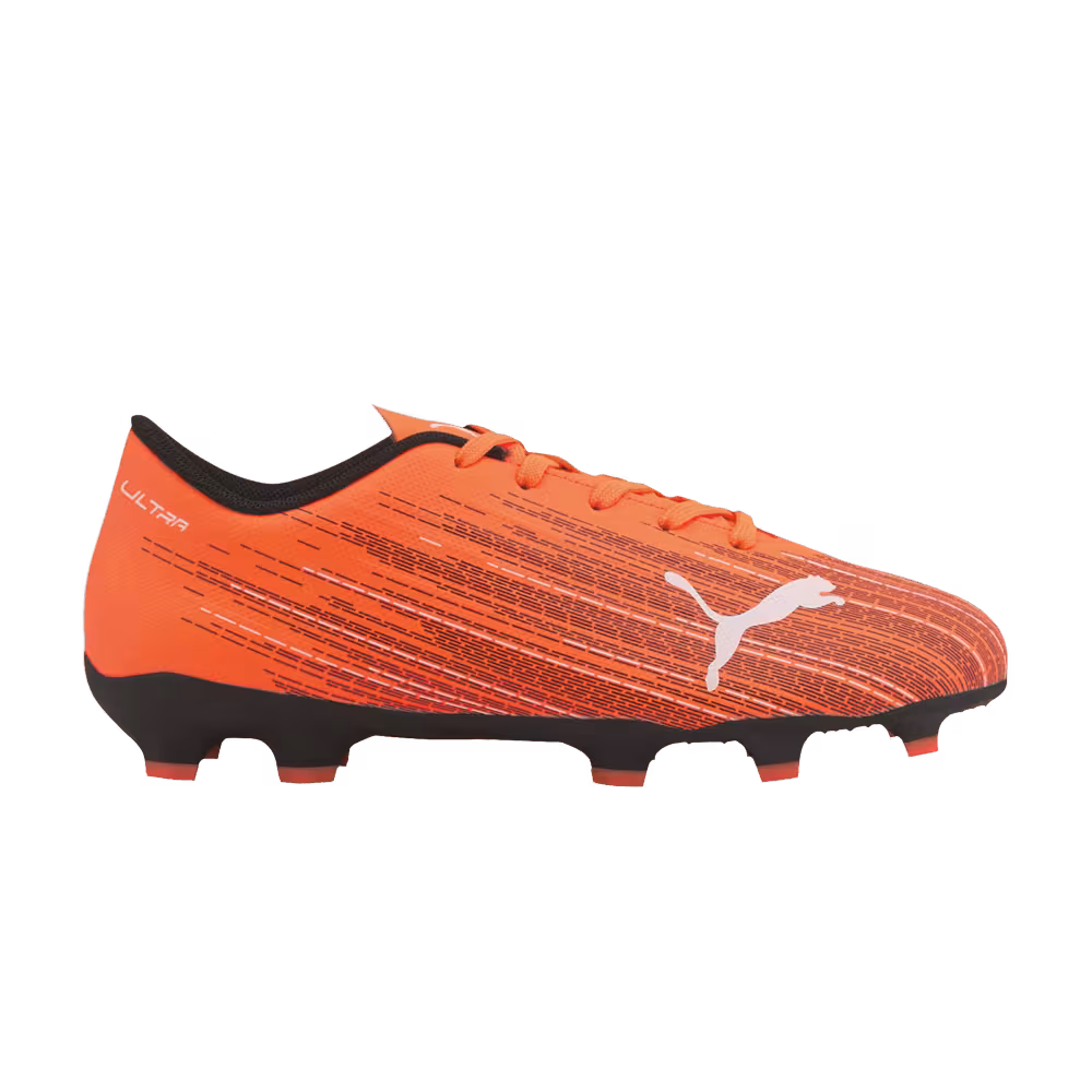 Puma Ultra 4.1 FG AG Jr Black Shocking Orange