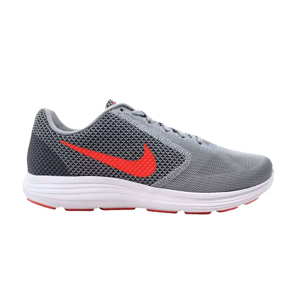 Nike Women's Revolution 3 Wolf Grey Hyper Orange