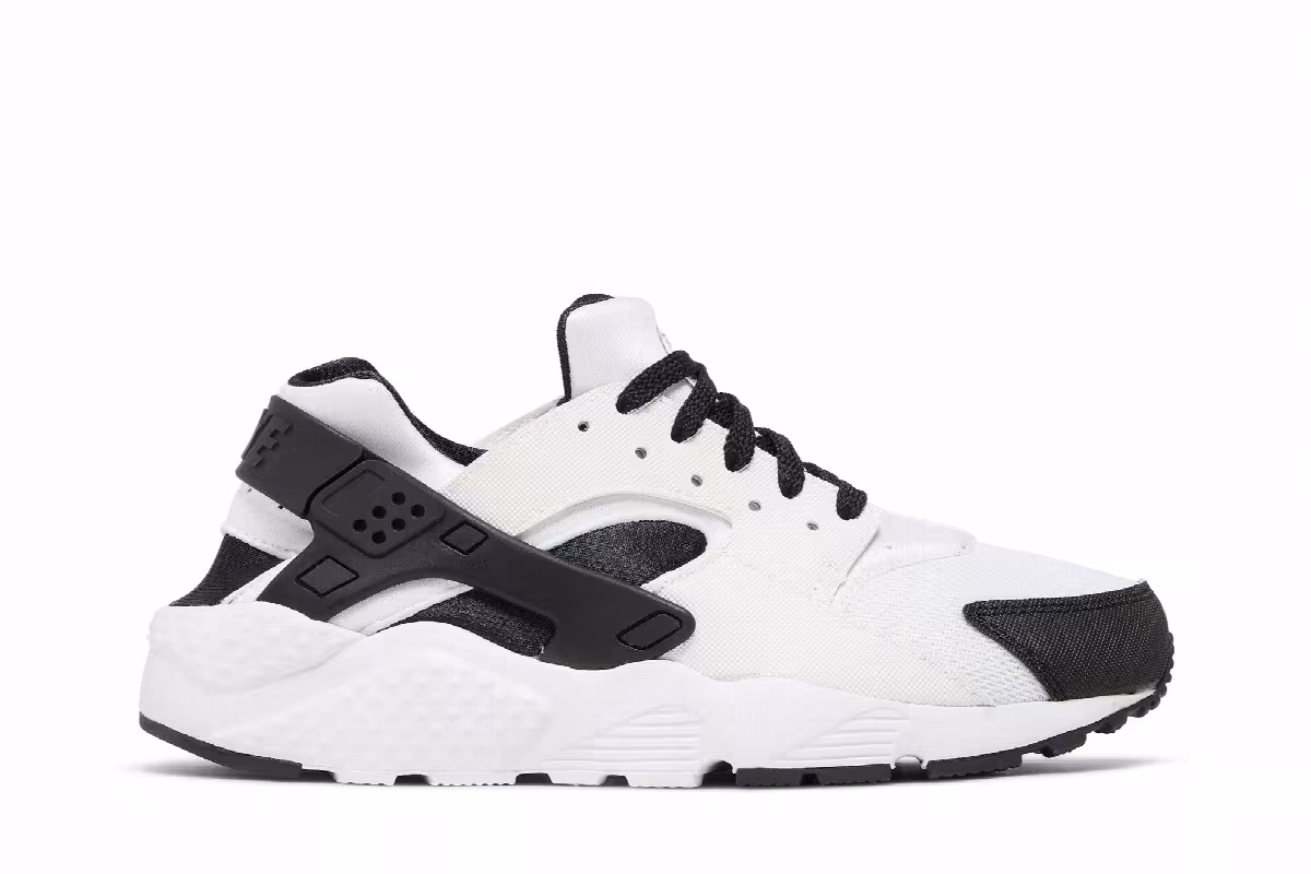 Nike Huarache Run GS White Black, view 2