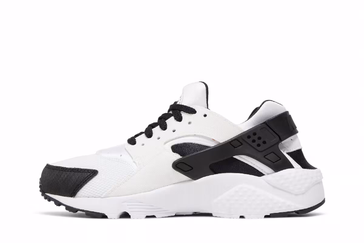 Nike Huarache Run GS White Black, view 4