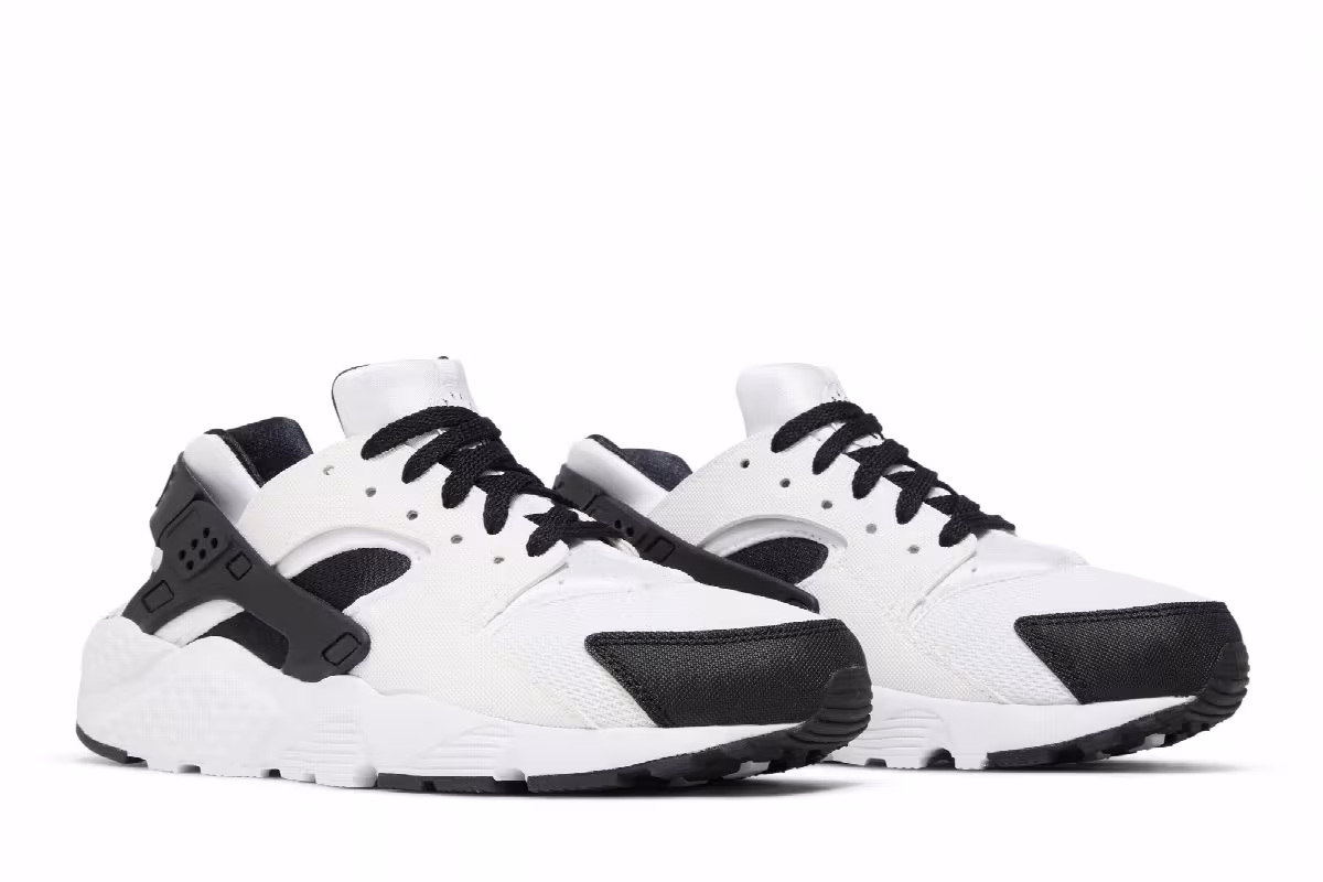 Nike Huarache Run GS White Black, view 9