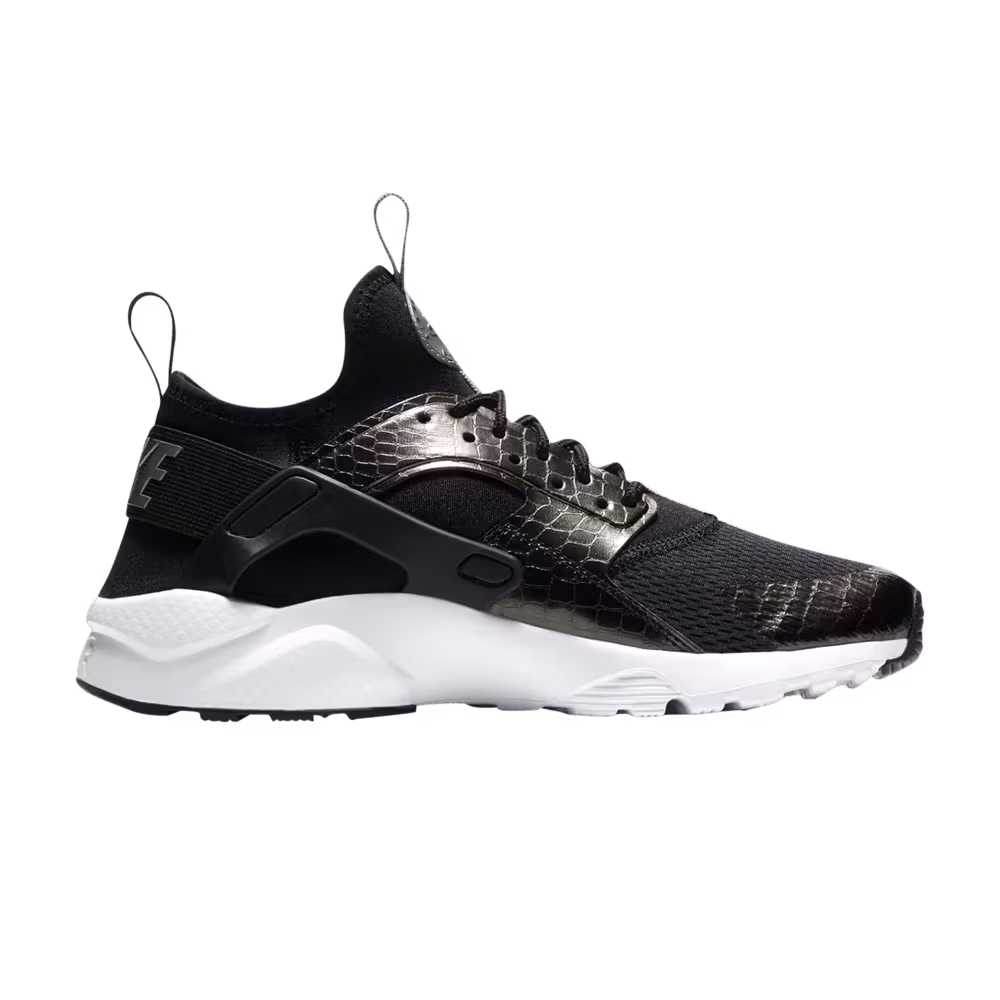 Nike Air Huarache Run Ultra GS Black Metallic Silver