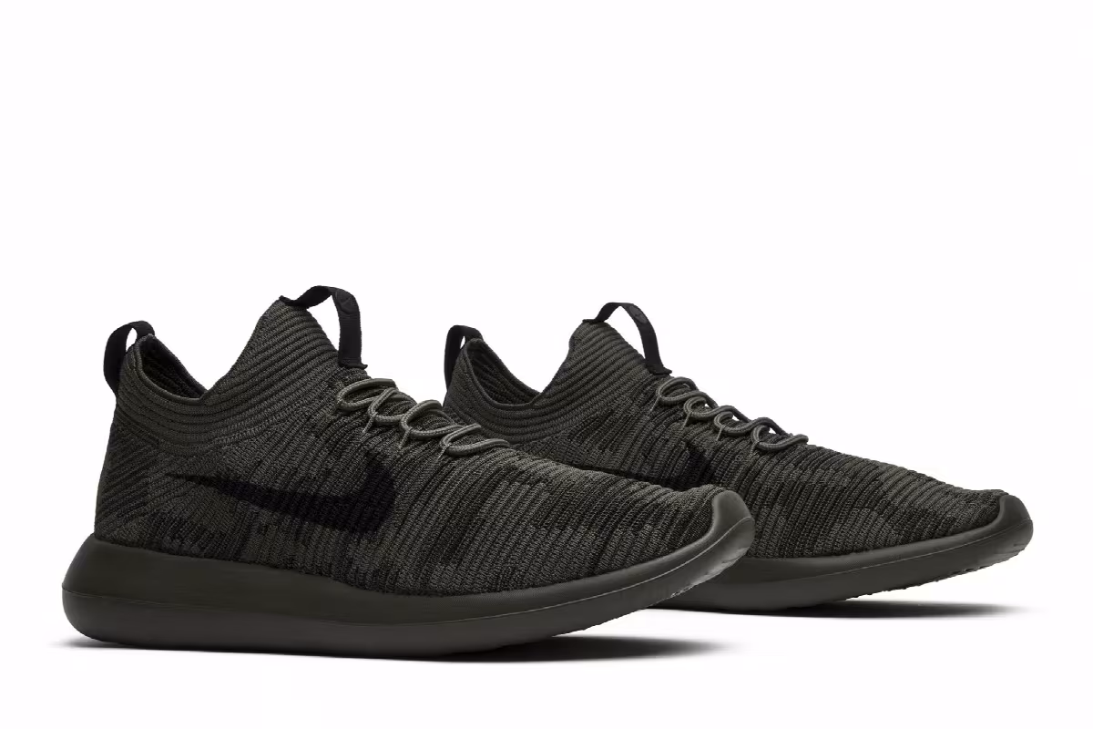 NikeLab Roshe Two Flyknit V2 Camo Cargo Khaki, view 9