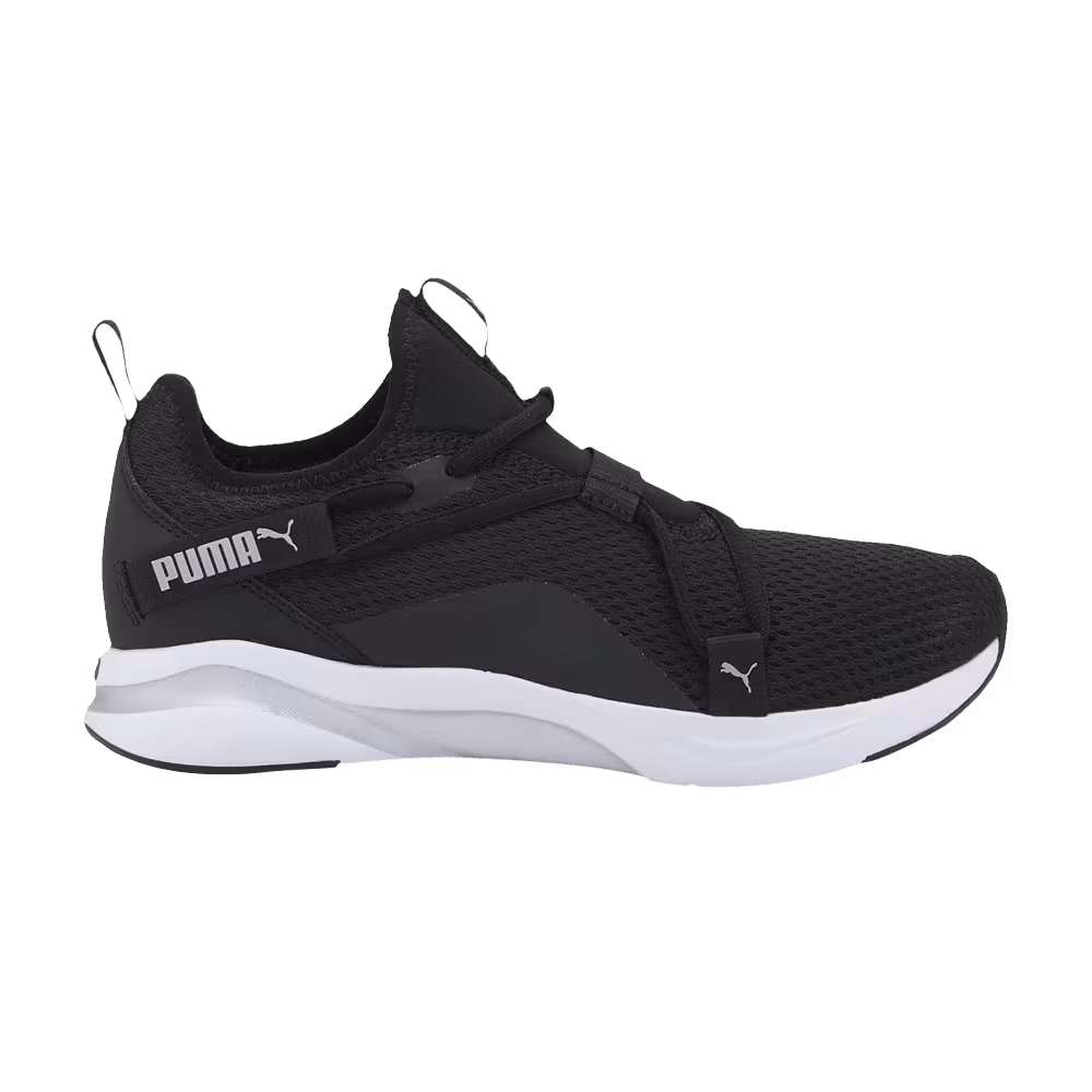 Puma Women's Softride Rift Slip-On Black Metallic Silver