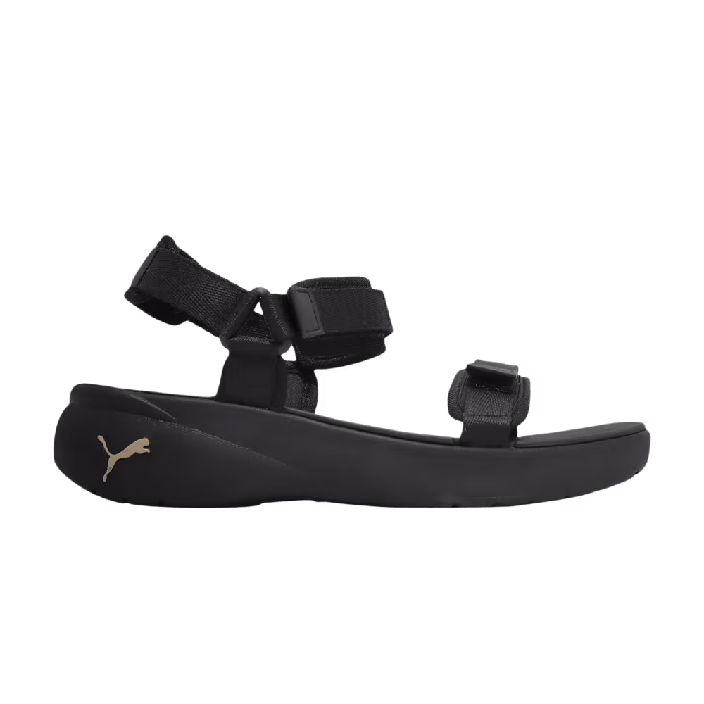 Puma Women's Sporty Vola Sandal Black Team Gold