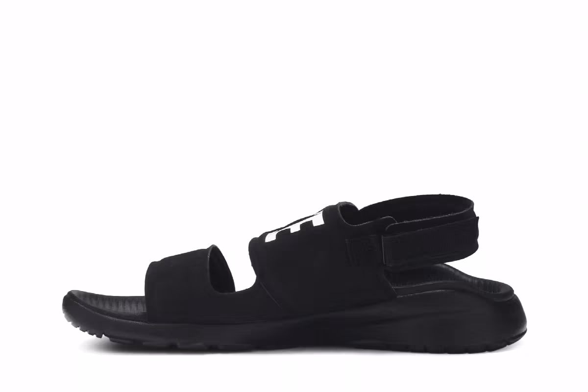 Nike Women's Tanjun Sandal Black White, view 4