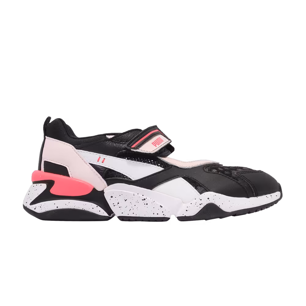 Puma Women's Nova Shandal Velcro Black Pink