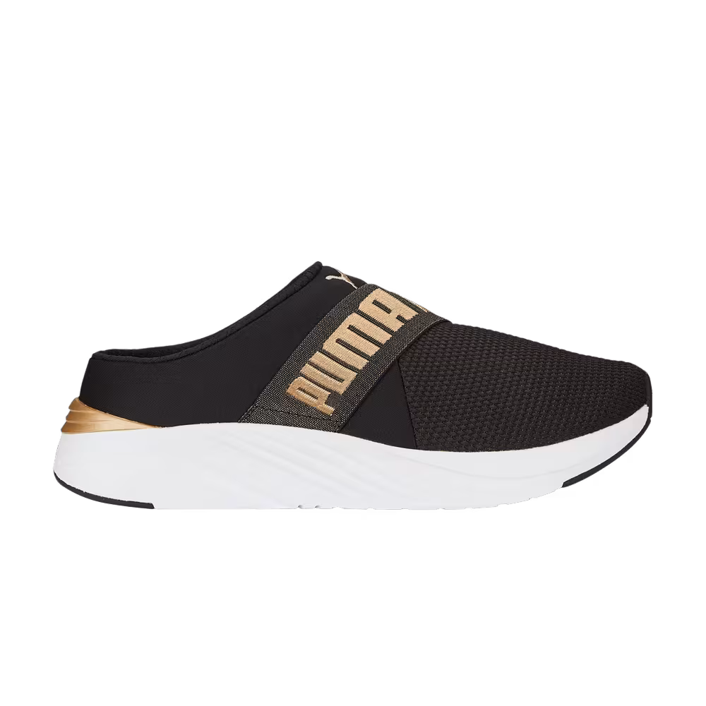 Puma Women's Softride Ruby Mule Black Gold