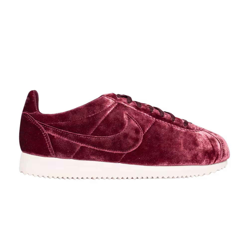 Nike Women's Classic Cortez Premium Velvet Maroon
