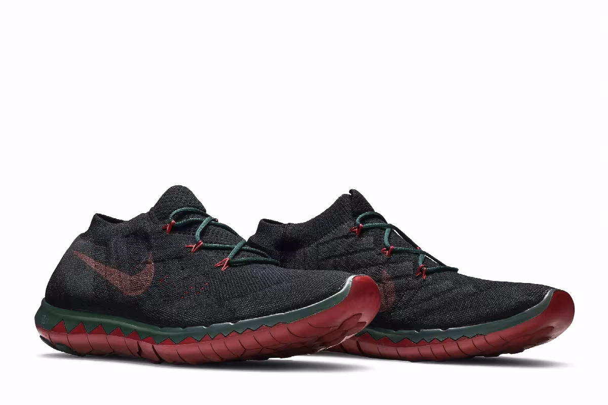 Undercover x Gyakusou x Nike Free 3.0 Flyknit Black Red Green, view 9