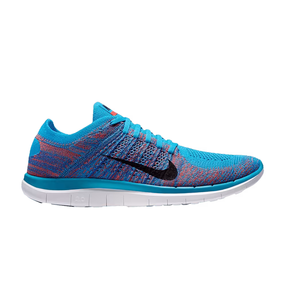 Nike Free 4.0 Flyknit Blue Lagoon Crimson