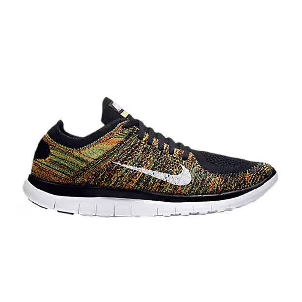 Nike Free 4.0 Flyknit Black Green Orange