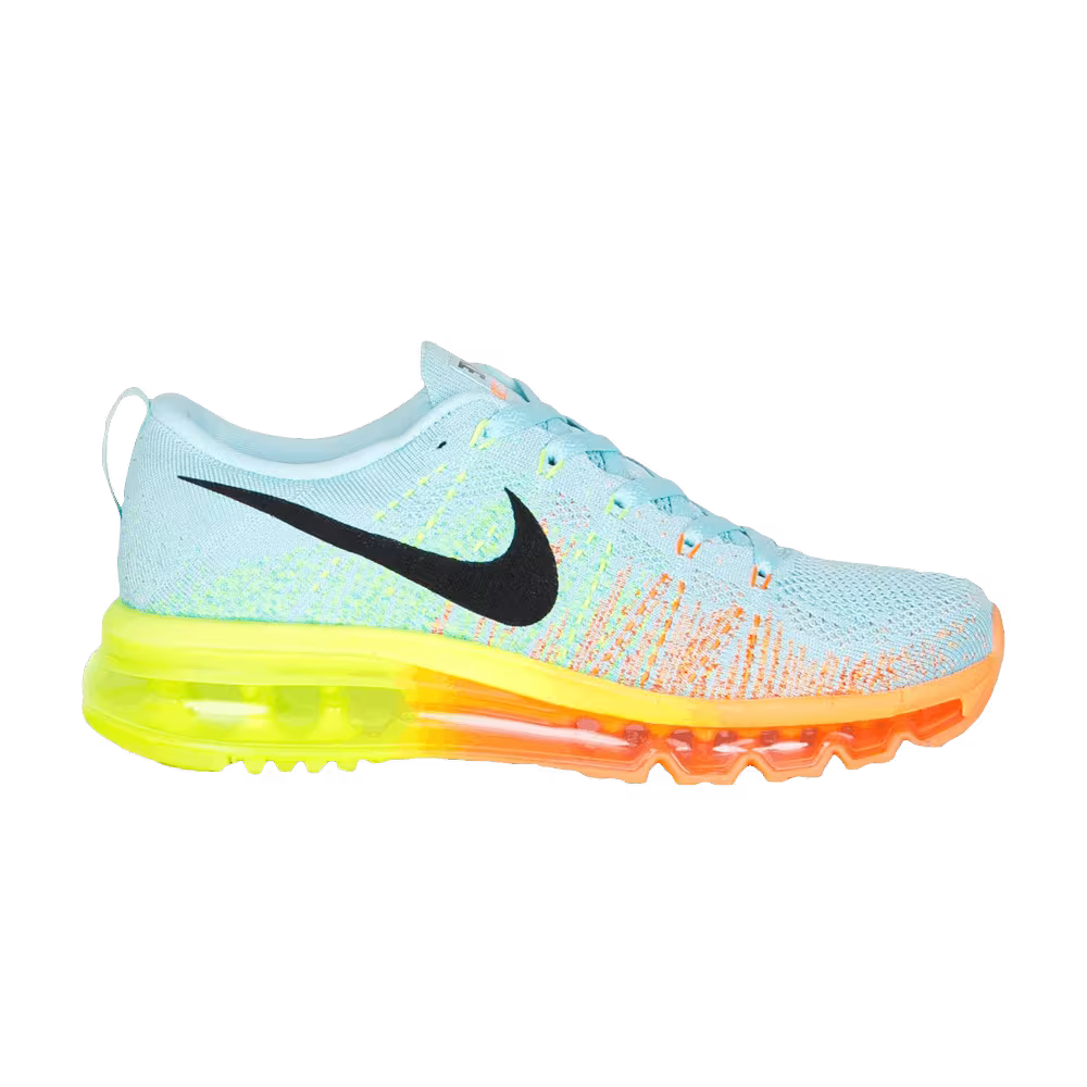 Nike Women's Flyknit Air Max Glacier Ice Orange Volt