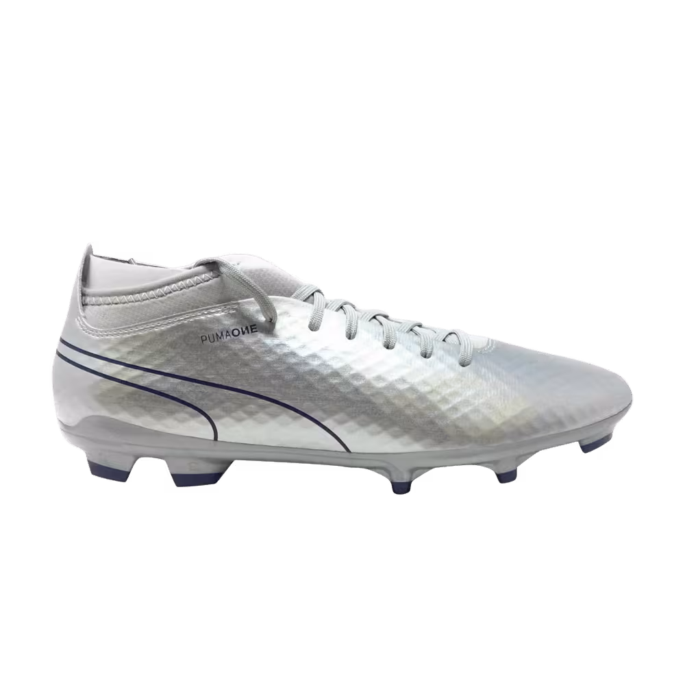 Puma One Chrome 2 FG Silver Blue Depths