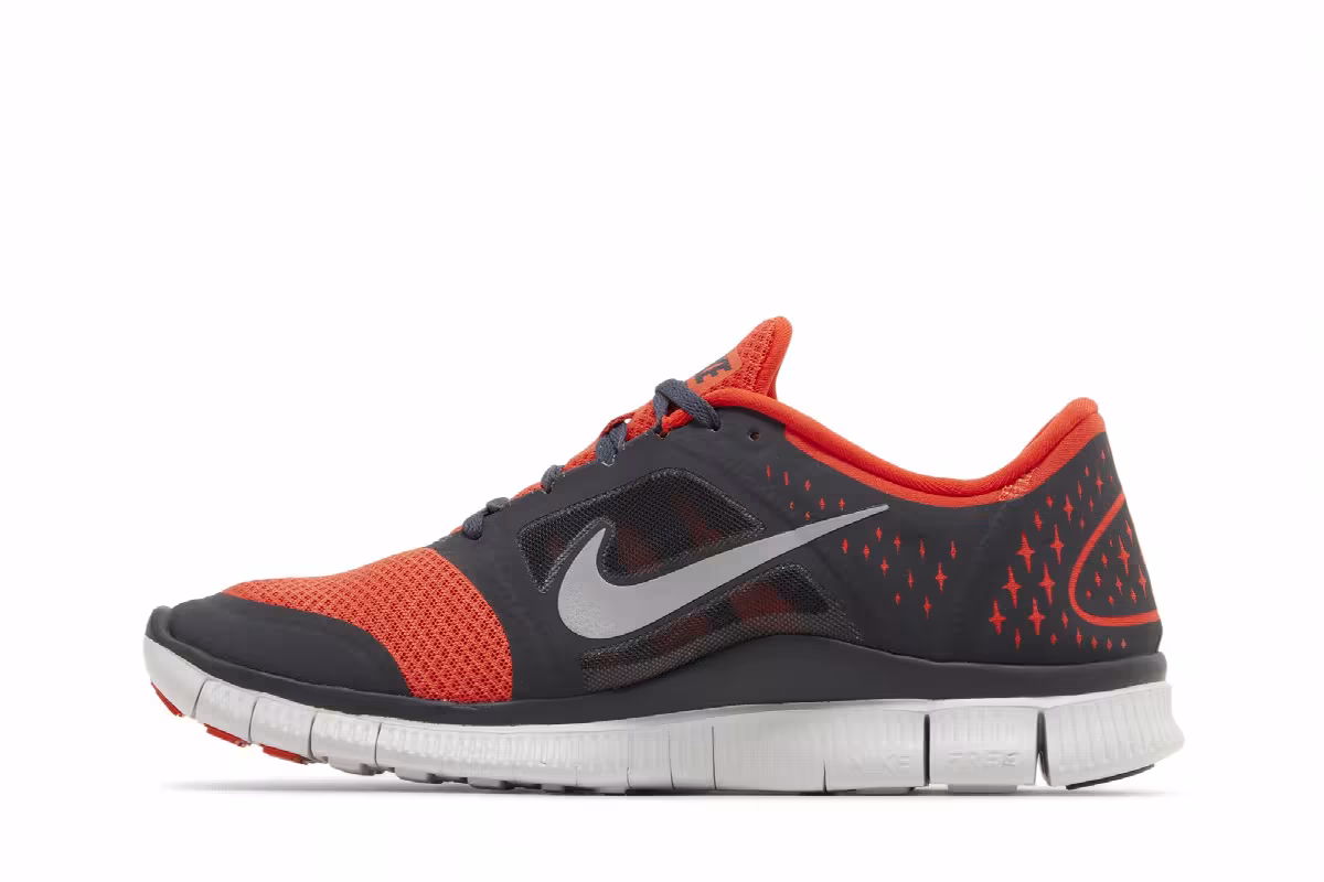 Nike Free Run+ 3 Anthracite Team Orange, view 4