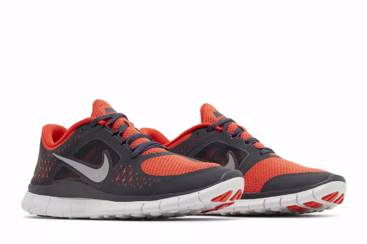 Nike Free Run+ 3 Anthracite Team Orange, view 9