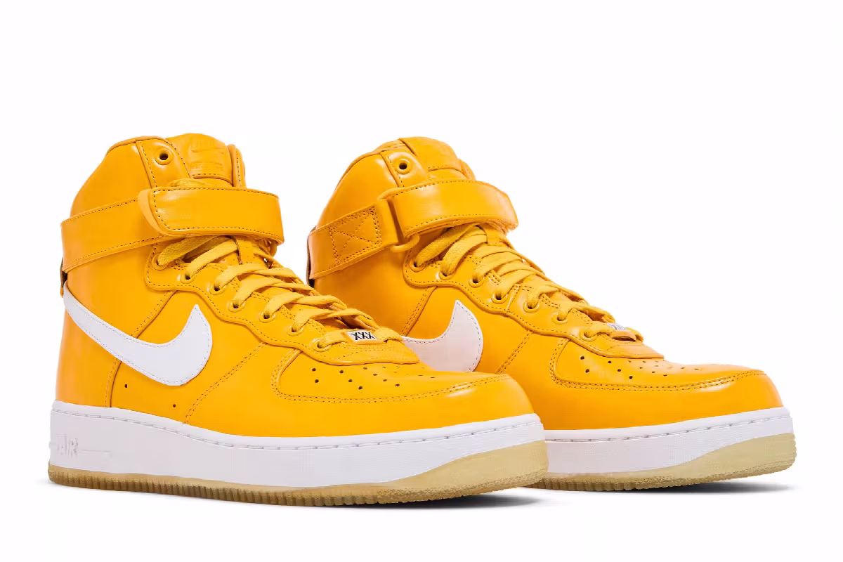 Nike Air Force 1 High Comfort Premium QS University Gold, view 9