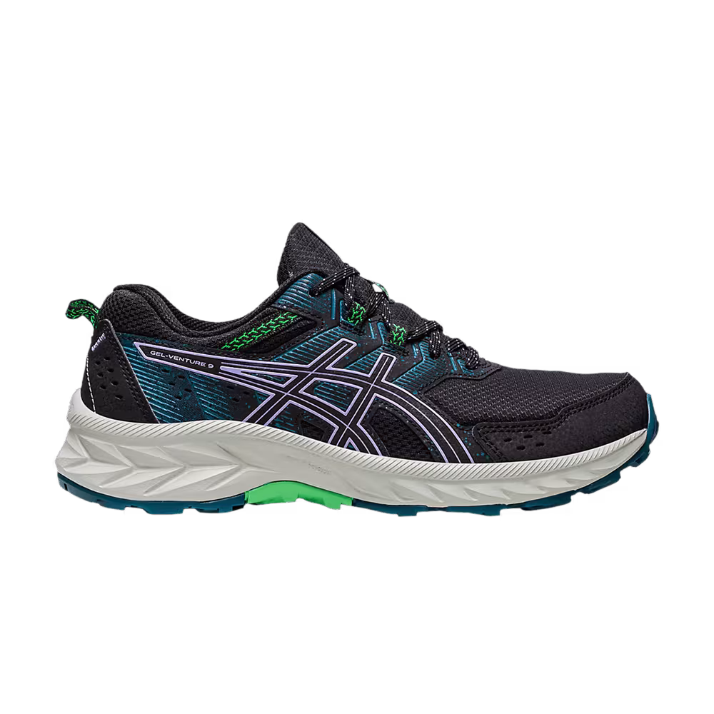 Asics Women's Gel Venture 9 Wide Black Teal Violet