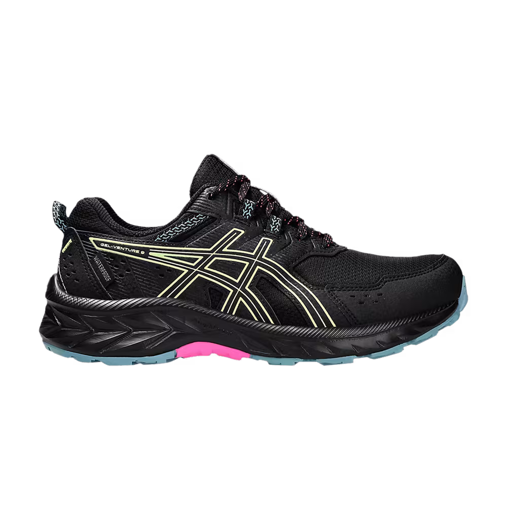 Asics Women's Gel Venture 9 Waterproof Black Lime Green
